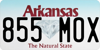 AR license plate 855MOX