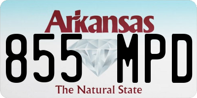AR license plate 855MPD