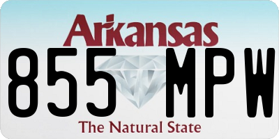 AR license plate 855MPW
