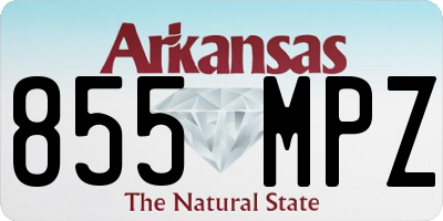 AR license plate 855MPZ