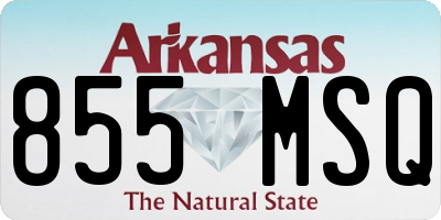 AR license plate 855MSQ