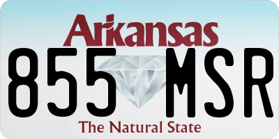 AR license plate 855MSR