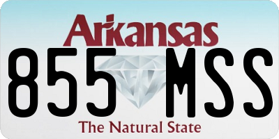 AR license plate 855MSS