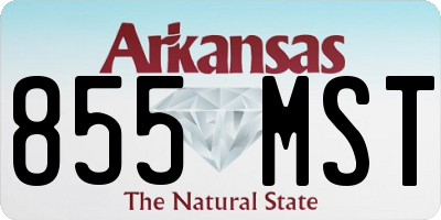AR license plate 855MST