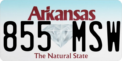 AR license plate 855MSW