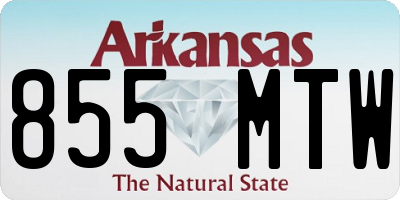 AR license plate 855MTW