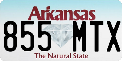 AR license plate 855MTX