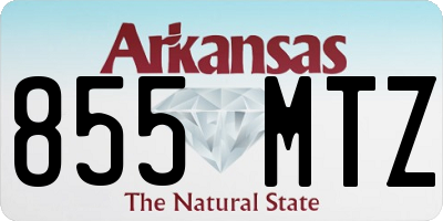 AR license plate 855MTZ