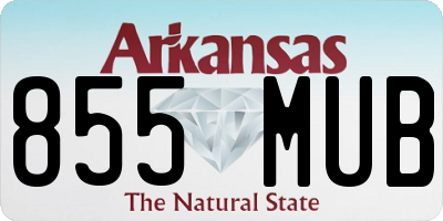 AR license plate 855MUB