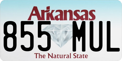AR license plate 855MUL