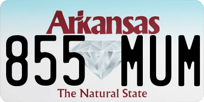 AR license plate 855MUM