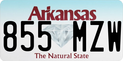 AR license plate 855MZW