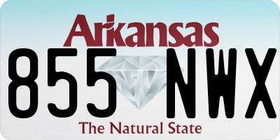 AR license plate 855NWX