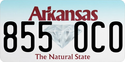 AR license plate 855OCO