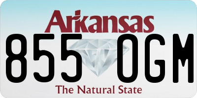 AR license plate 855OGM