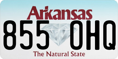 AR license plate 855OHQ