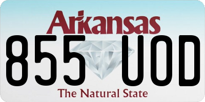 AR license plate 855UOD