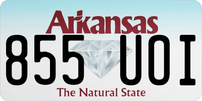 AR license plate 855UOI