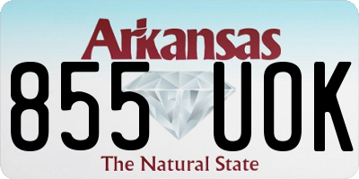 AR license plate 855UOK
