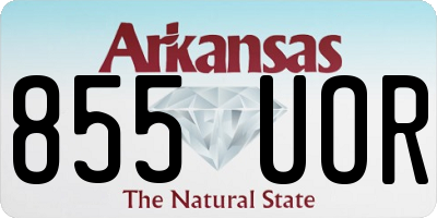 AR license plate 855UOR
