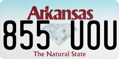 AR license plate 855UOU