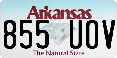 AR license plate 855UOV