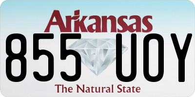 AR license plate 855UOY