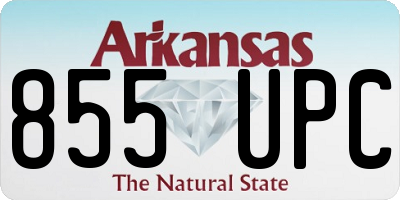 AR license plate 855UPC