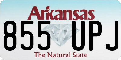 AR license plate 855UPJ