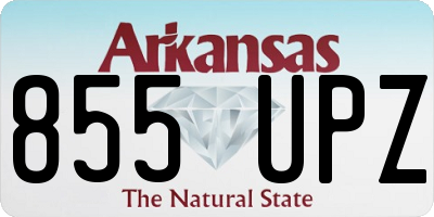 AR license plate 855UPZ