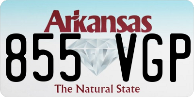 AR license plate 855VGP