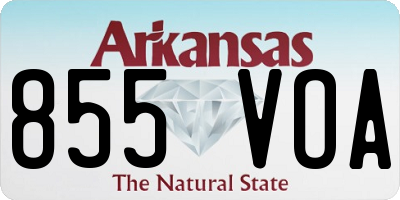 AR license plate 855VOA