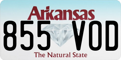 AR license plate 855VOD