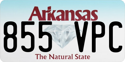 AR license plate 855VPC