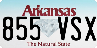 AR license plate 855VSX