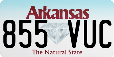 AR license plate 855VUC