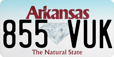 AR license plate 855VUK