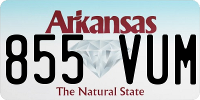 AR license plate 855VUM
