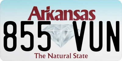 AR license plate 855VUN