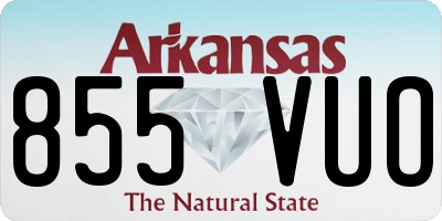 AR license plate 855VUO