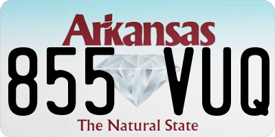 AR license plate 855VUQ