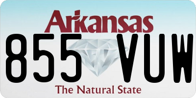 AR license plate 855VUW