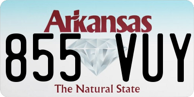 AR license plate 855VUY