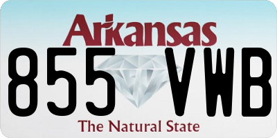 AR license plate 855VWB