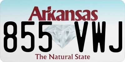 AR license plate 855VWJ