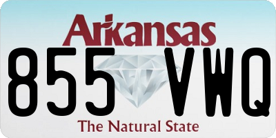 AR license plate 855VWQ