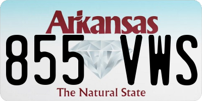 AR license plate 855VWS