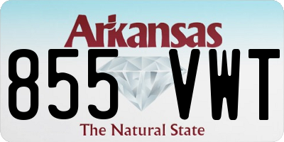 AR license plate 855VWT