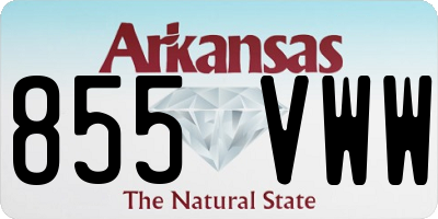 AR license plate 855VWW