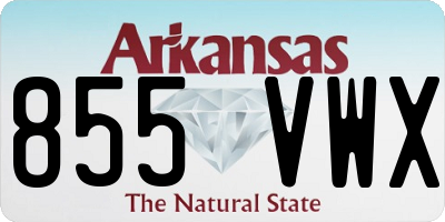 AR license plate 855VWX